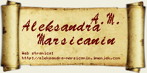 Aleksandra Maršićanin vizit kartica